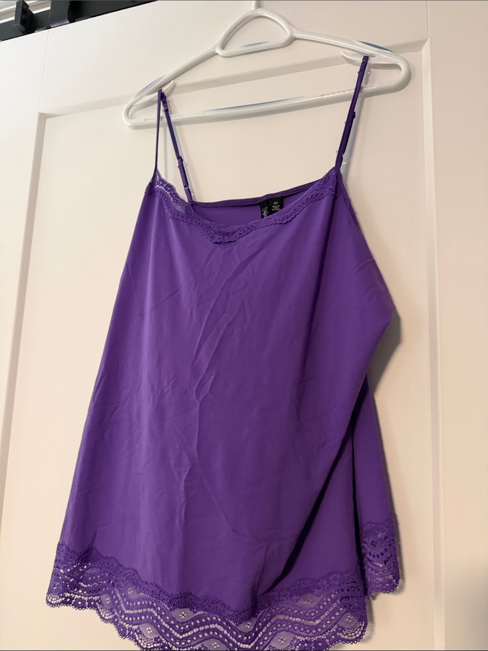 Relativity Purple Lace-Trim Camisole
